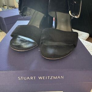 Stuart Weitzman Black Suede Women's Sandals